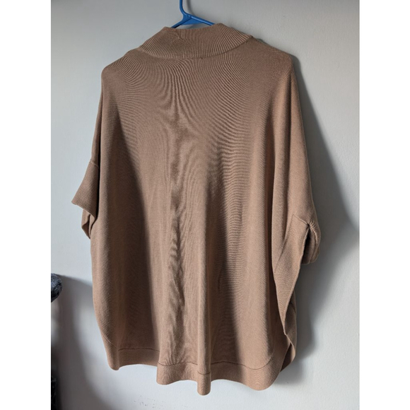 Women's White House Black Market Brown Poncho Sweater S/M - Picture 6 of 6